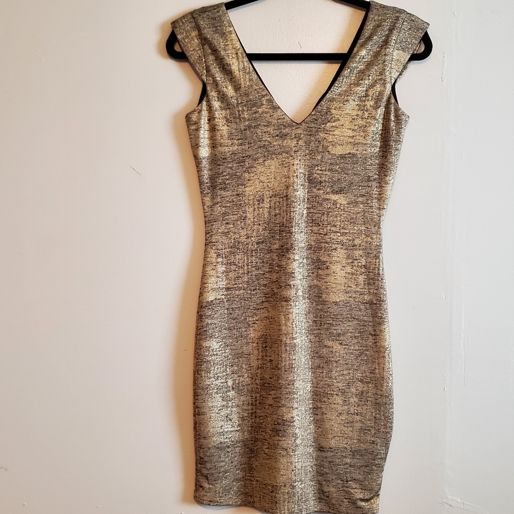 Forever 21 gold shiny dress